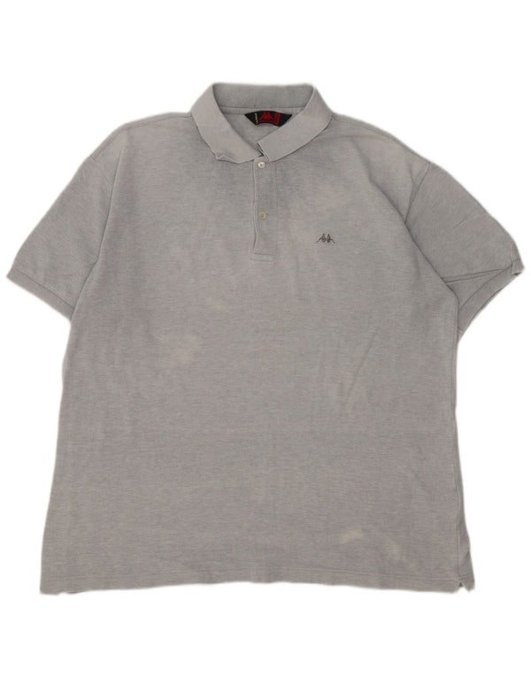 Kappa Mens Polo Shirt XL Grey Cotton