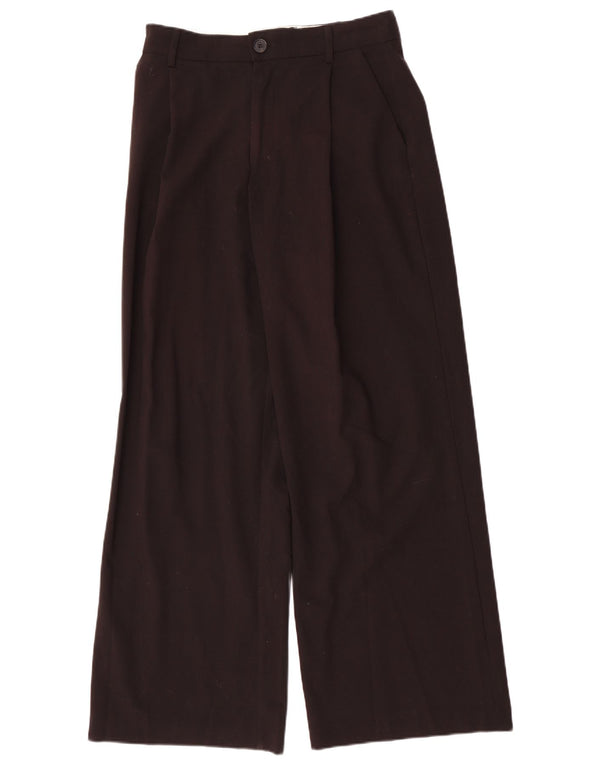 Pantaloni chino con pegging a vita alta da donna Zara medi W28 L31 poliestere nero