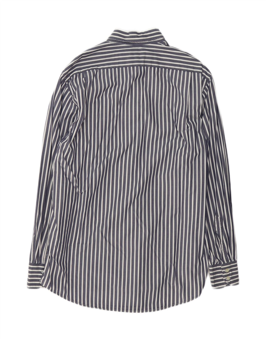Lacoste Mens Shirt Size 41 Medium Navy Blue Pinstripe Cotton