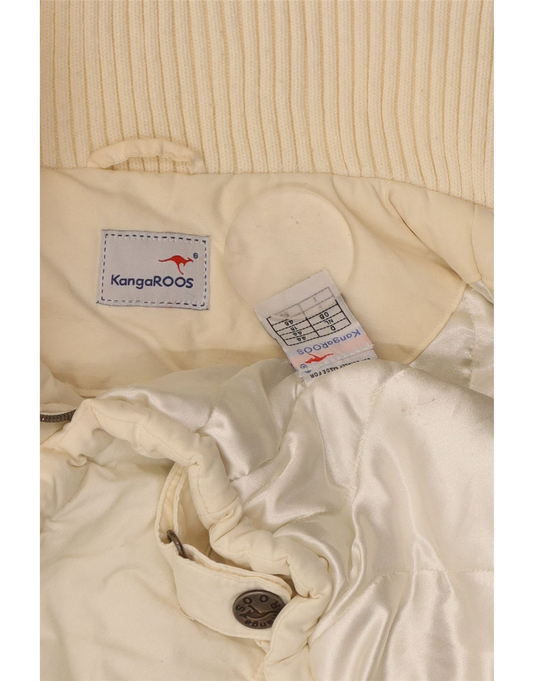 KANGAROOS Polstret jakke til kvinder UK 18 XL Hvid bomuld