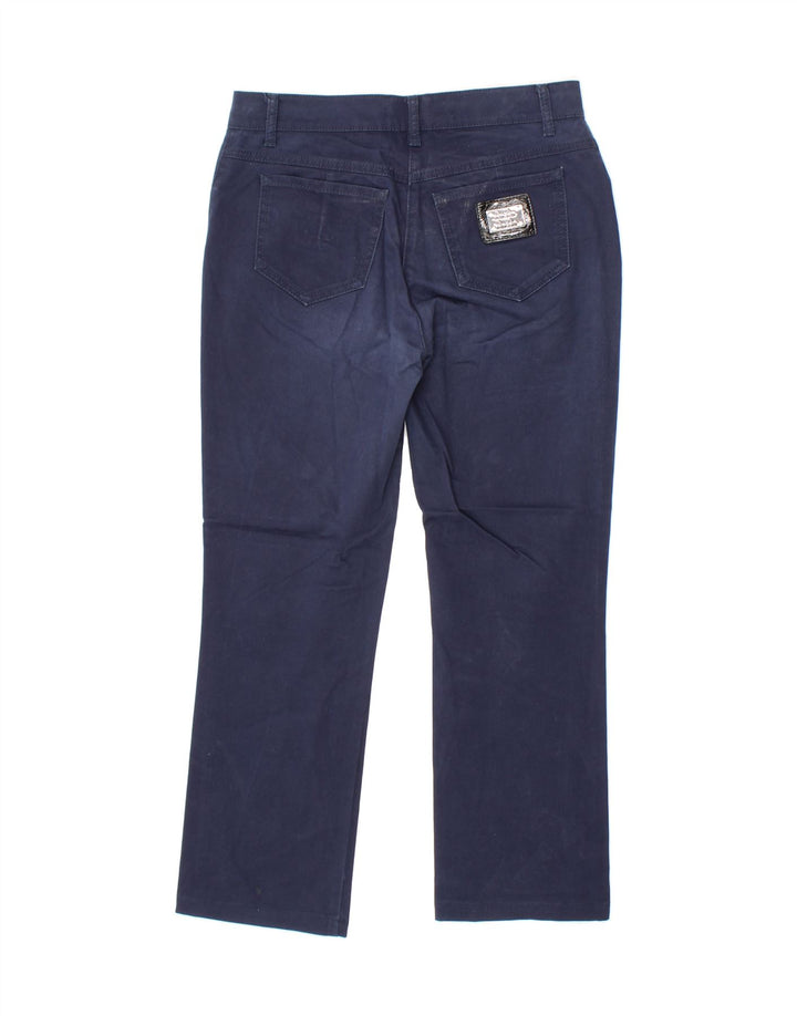 ROCCOBAROCCO Womens Casual Trousers  IT 44 Medium W30 L25  Navy Blue Vintage Roccobarocco and Second-Hand Roccobarocco from Messina Hembry 