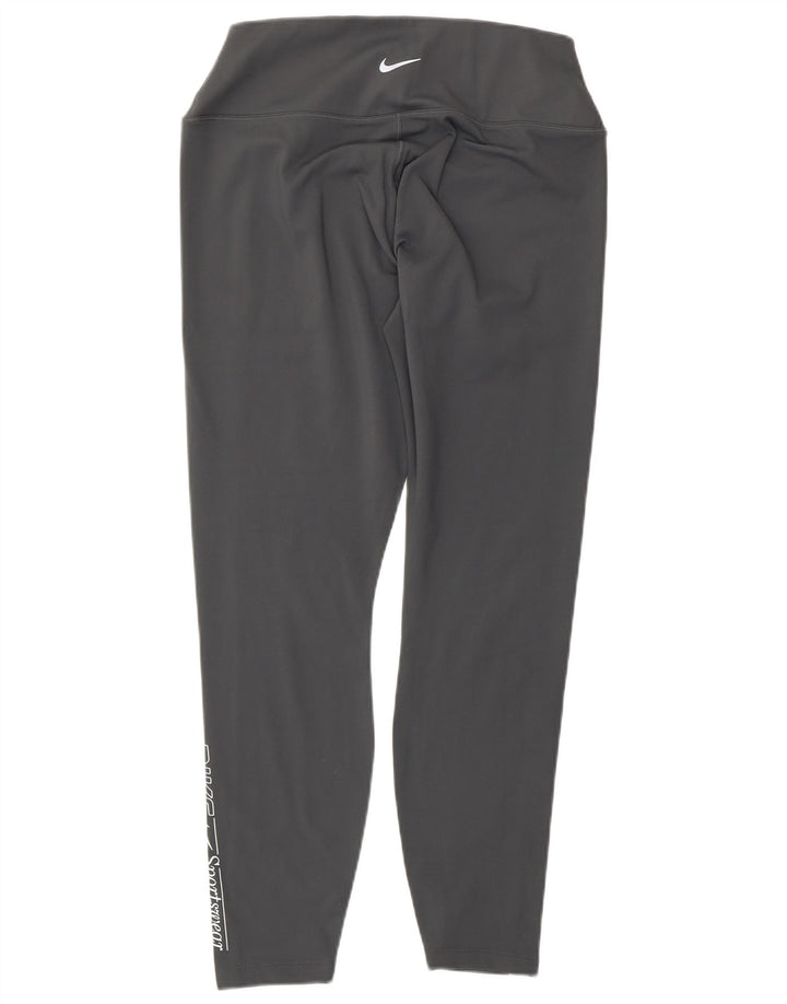 NIKE Womens Graphic Leggings UK 16 Large  Grey Polyester