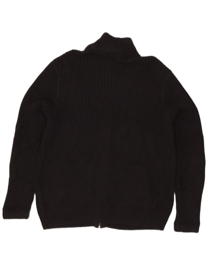 Calvin Klein Jeans Mens Cardigan Sweater Medium Black Cotton