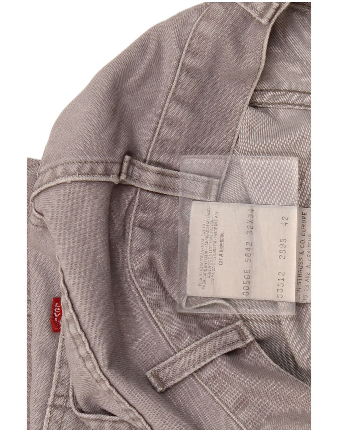 Levi's Womens Straight Jeans W32 L28 Grey Cotton