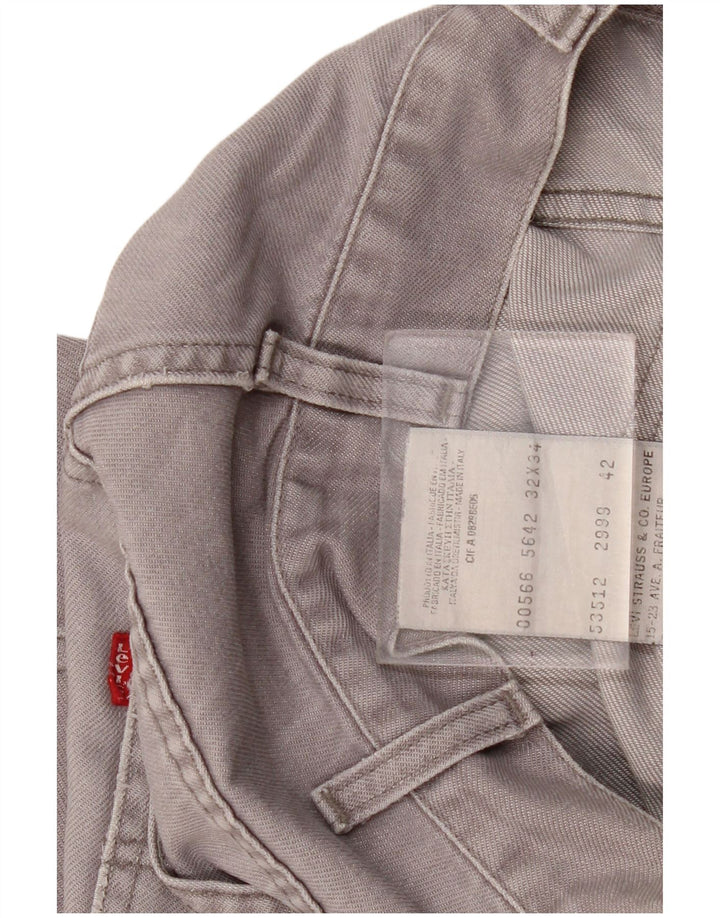 Levi's Womens Straight Jeans W32 L28 Grey Cotton