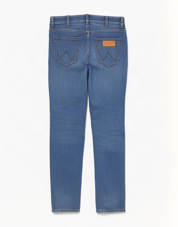 Wrangler Damen Larston Slim Tapered Jeans W30 L32 Blaue Baumwolle