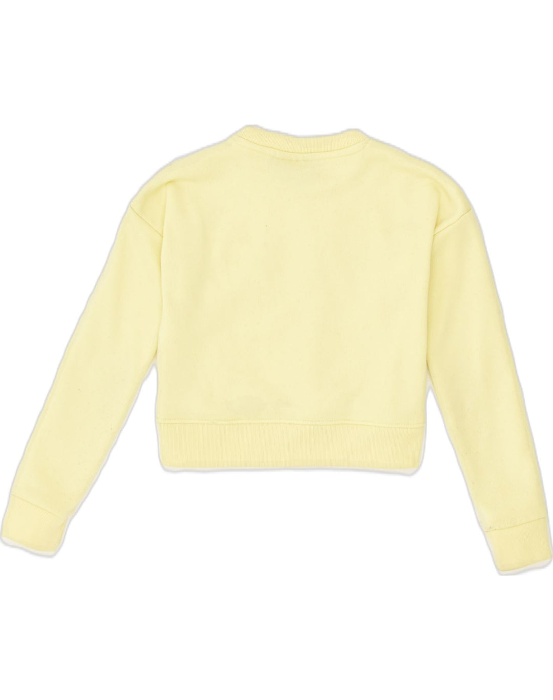 FILA Girls Graphic Crop Sweatshirt Jumper 9-10 Years Yellow Cotton | Vintage Fila | Thrift | Second-Hand Fila | Used Clothing | Messina Hembry 