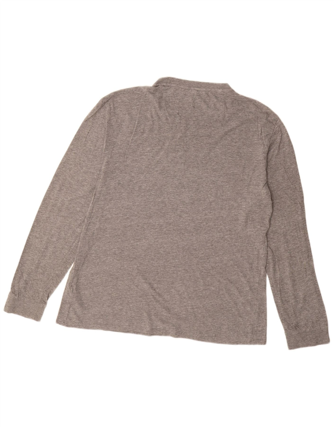 Guess Mens Regular Fit Top Long Sleeve Large Grey Flecked Cotton