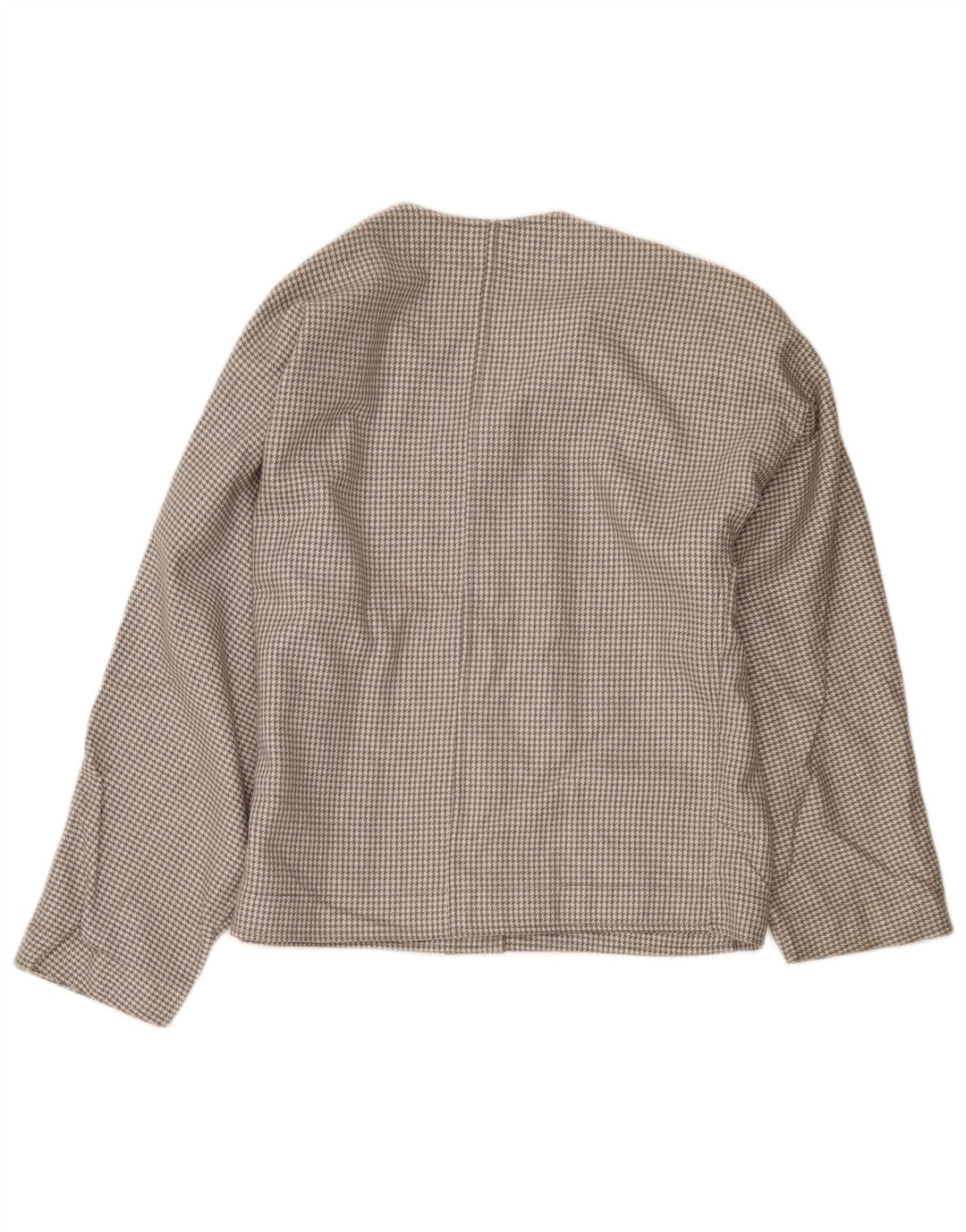 Gian Marco Venturi Womens Bomber Jacket UK 12 Medium Grey Houndstooth