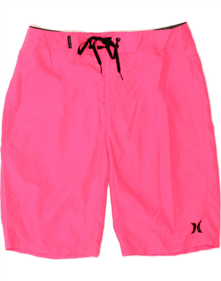 HURLEY Mens Swimming Shorts Medium  Pink Polyester Vintage Hurley and Second-Hand Hurley from Messina Hembry 