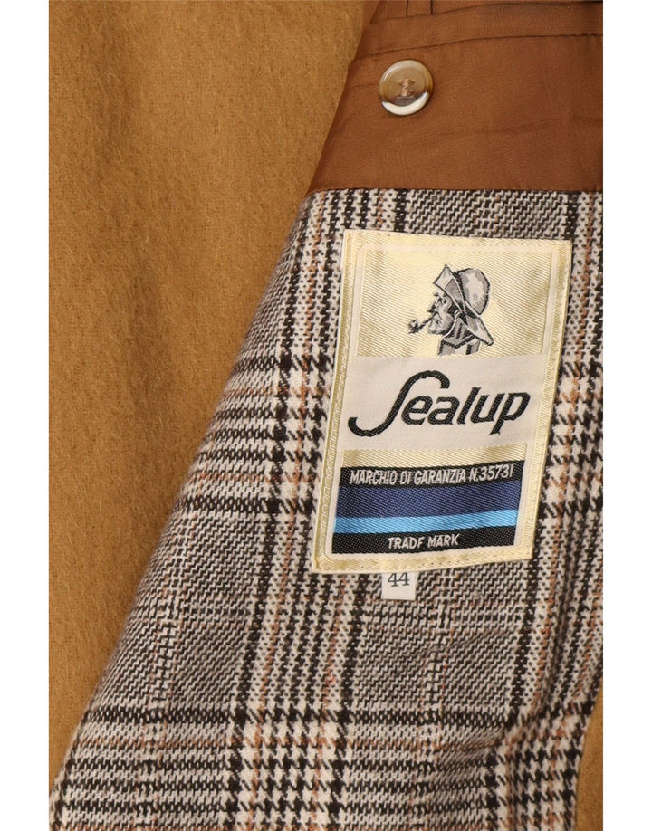 SEALUP Mens Overcoat IT 44 XS Beige Wool Vintage Sealup and Second-Hand Sealup from Messina Hembry 