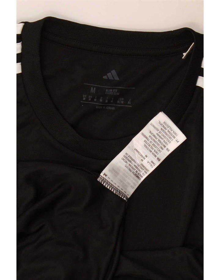 Adidas Mens Aeroready T-Shirt Top Medium Black Colourblock Polyester