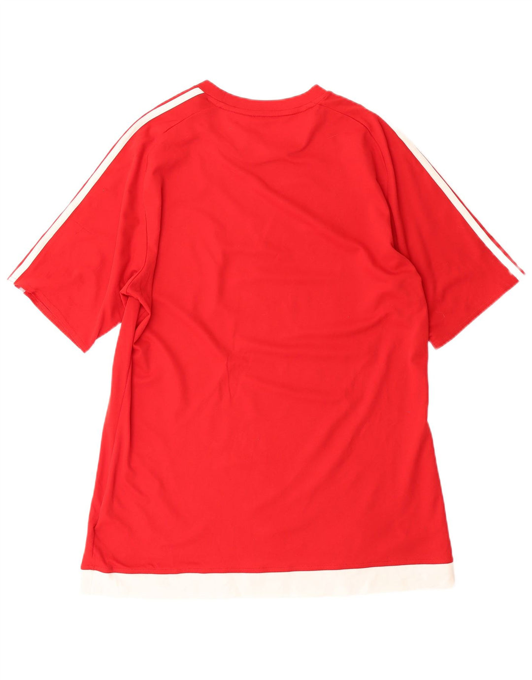 ADIDAS Mens Climalite T-Shirt Top Medium Red Colourblock Polyester