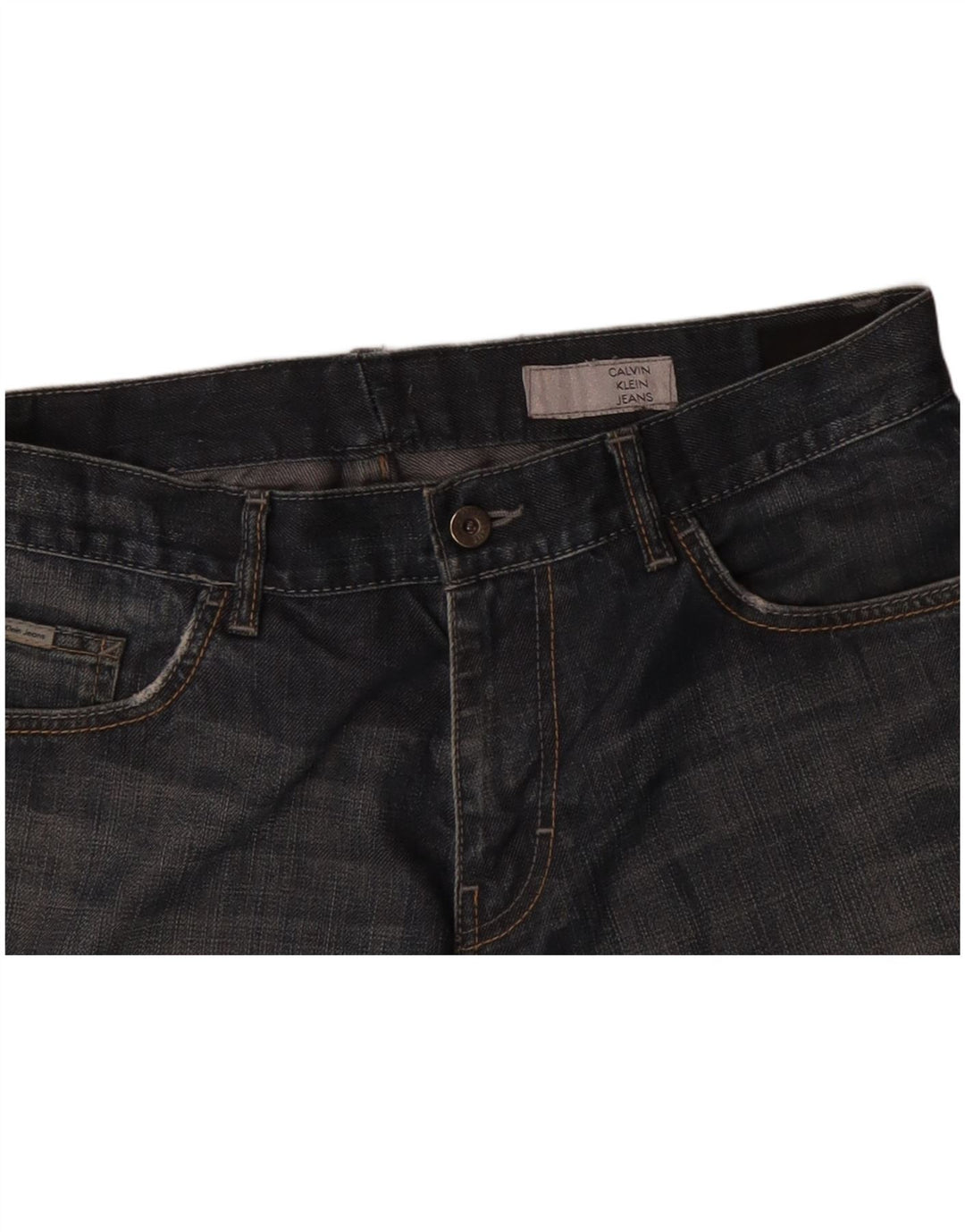 CALVIN KLEIN Mens Denim Shorts W34 Large  Blue