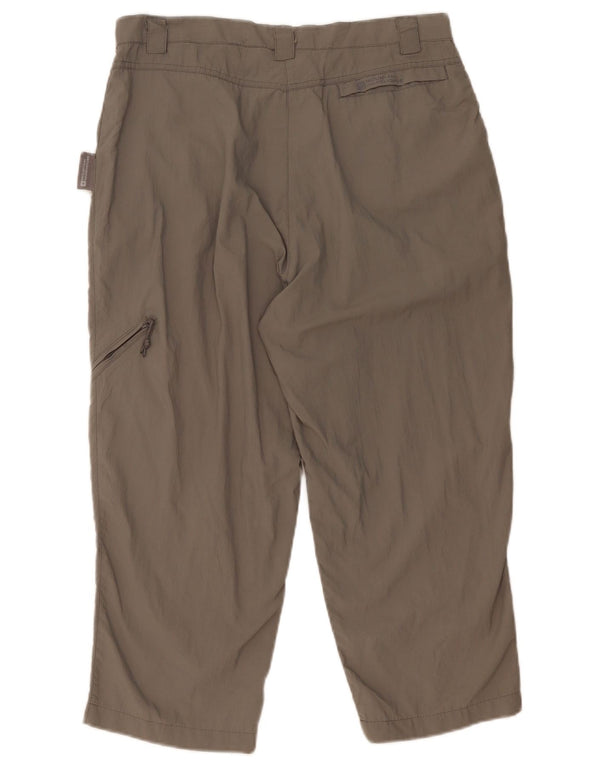 Mountain Warehouse Womens Cargo Capri Trousers UK 14 Large W33 L22 Grey