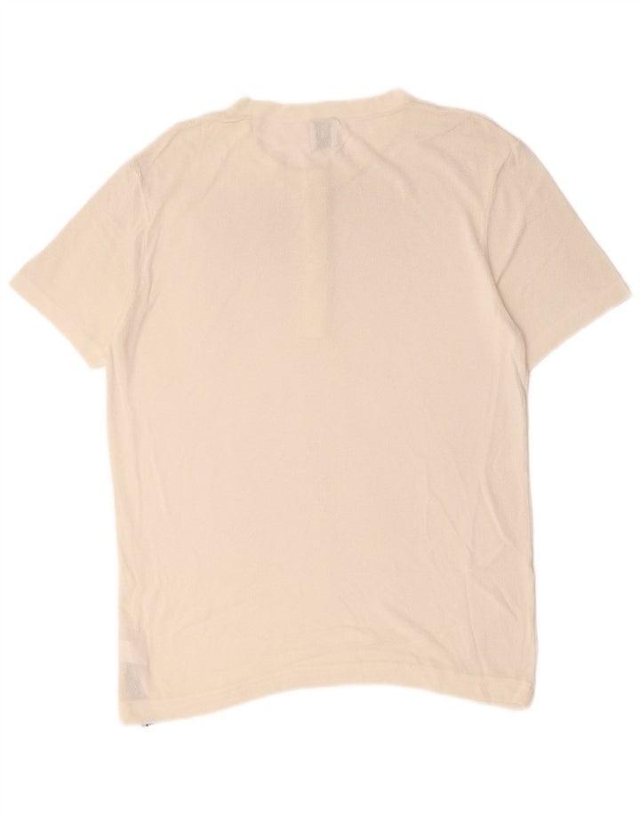 Zara Herre T-Shirt Top Stor Hvid Viscose
