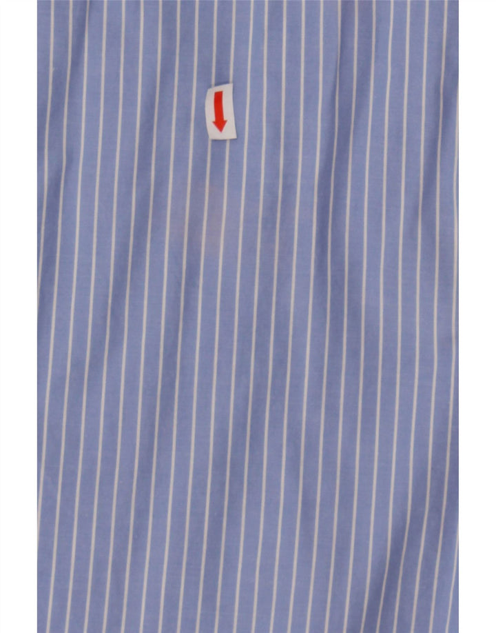 KAPPA Mens Shirt Large Blue Pinstripe Cotton Vintage Kappa and Second-Hand Kappa from Messina Hembry 