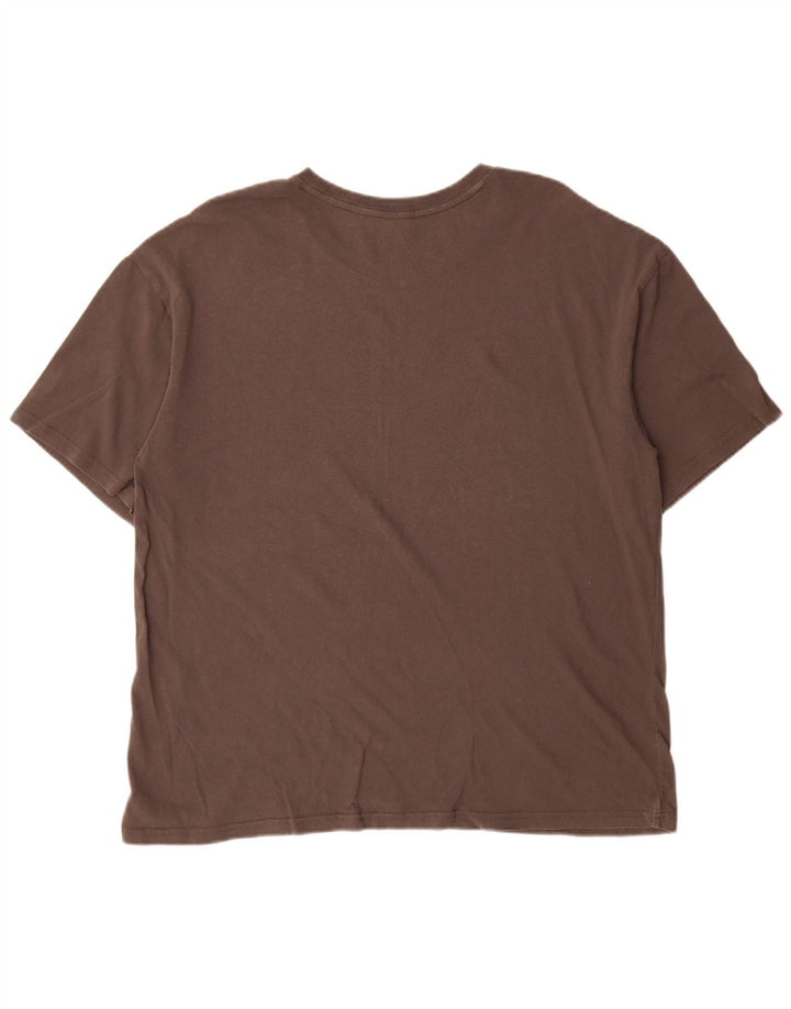 Męski T-shirt z grafiką Hurley, duży, brązowy
