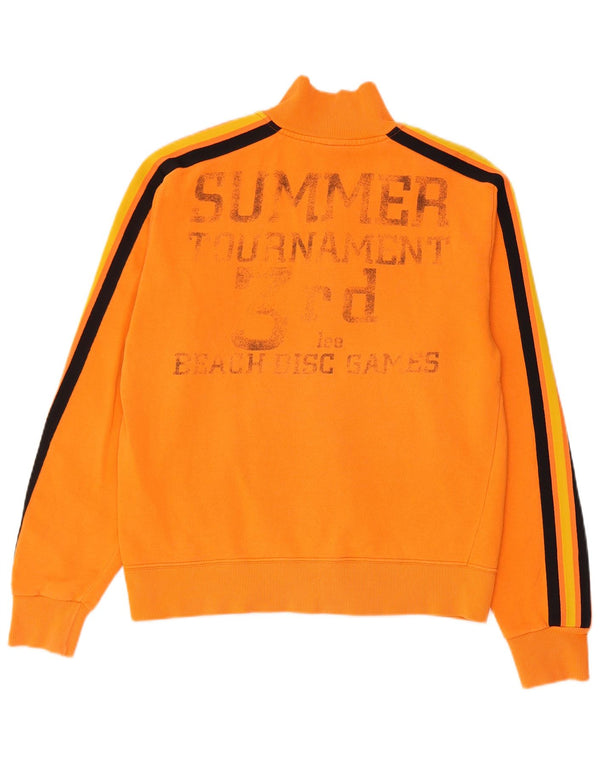 Lee Damen-Trainingsanzugoberteil mit Grafik, UK 14, Mittelorange, Farbblock