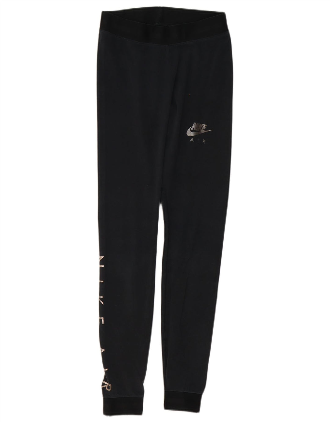 Nike Womens Graphic Leggings UK 10 Small Black Colourblock