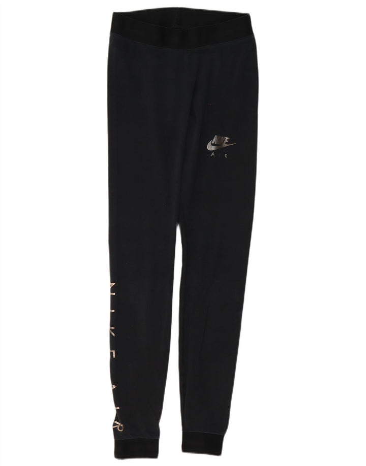 Nike Womens Graphic Leggings UK 10 Small Black Colourblock
