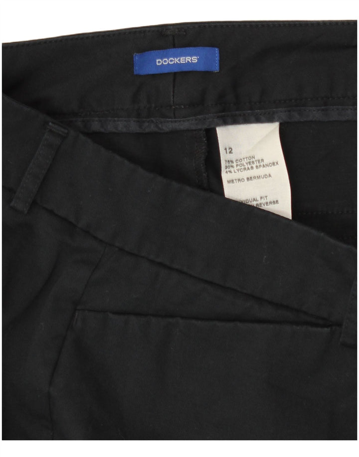 Dockers Womens Casual Shorts Large W36 Black Cotton