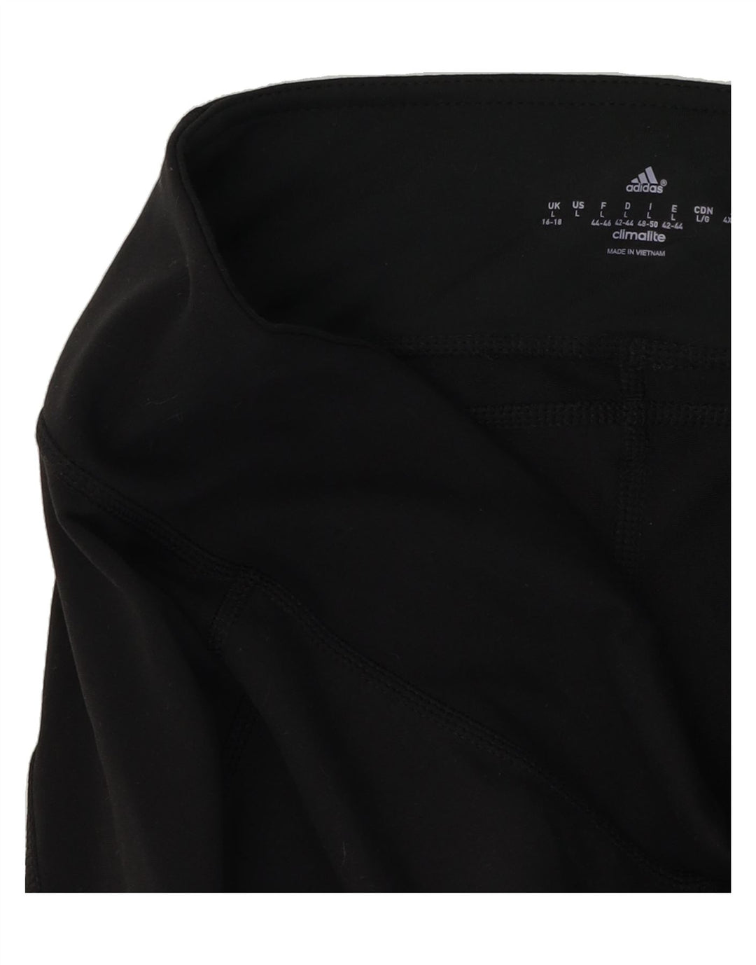 ADIDAS Womens Climalite Capri Leggings UK 16/18 Large Black Polyester Vintage Adidas and Second-Hand Adidas from Messina Hembry 