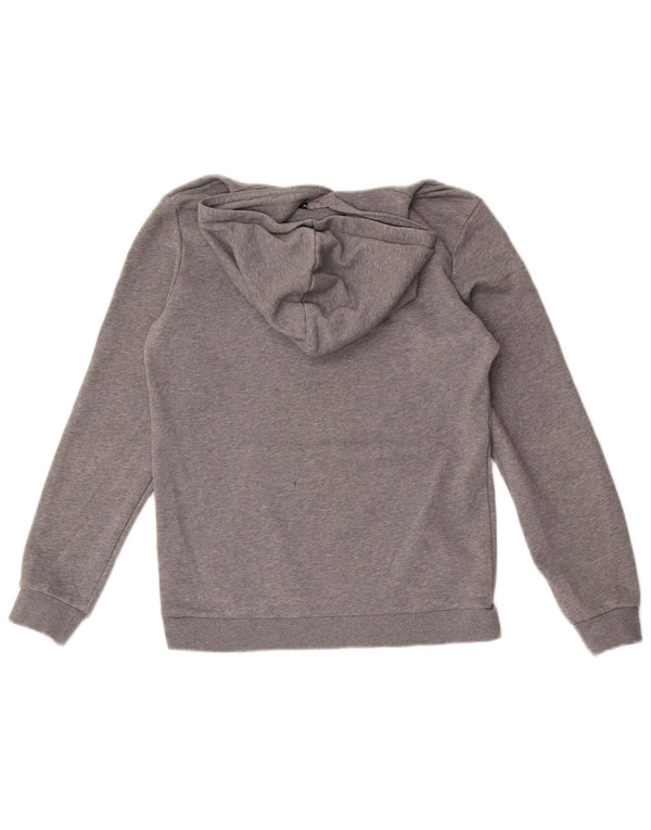 Puma Boys Hoodie Jumper 13-14 Years Grey Flecked Cotton
