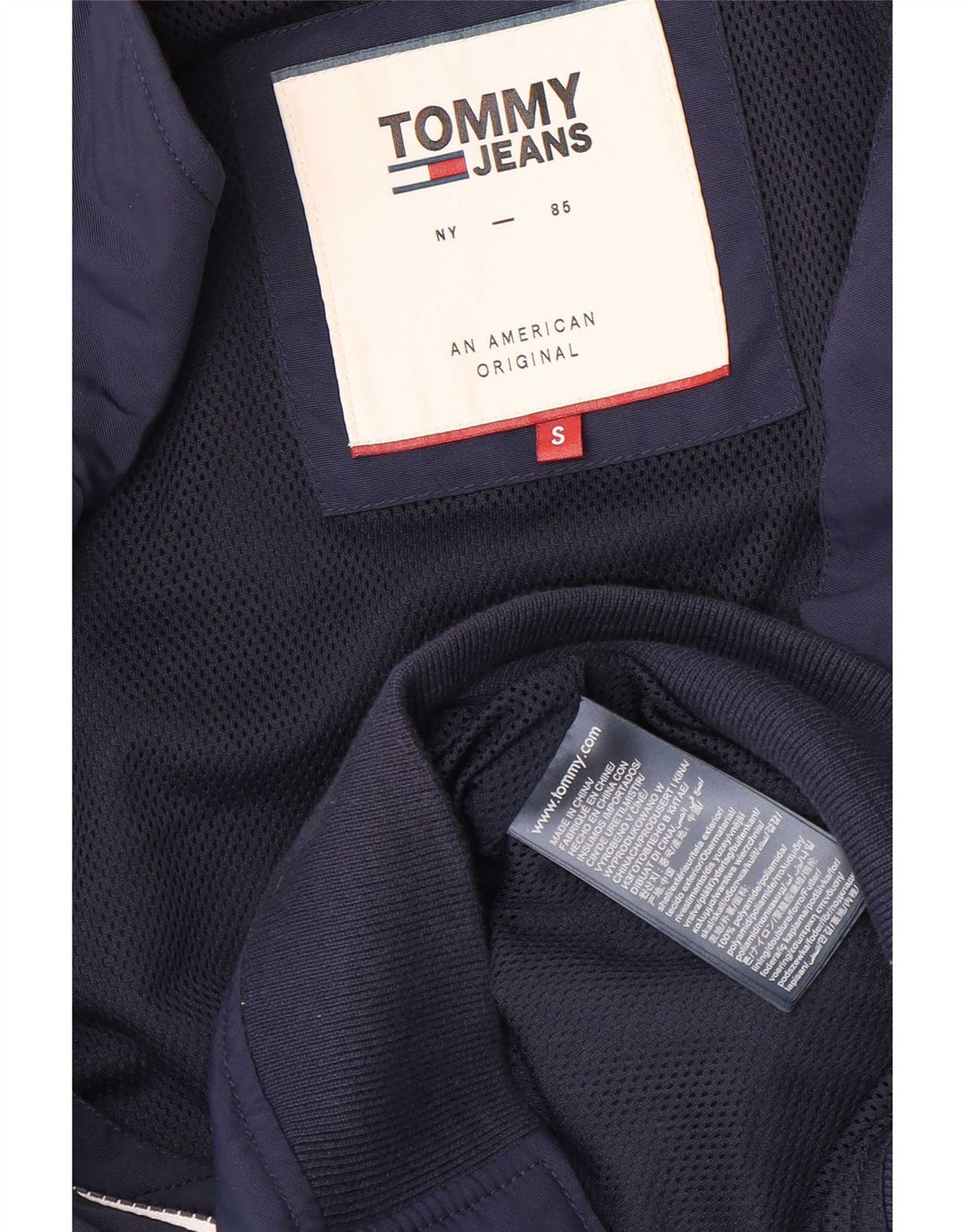 Ανδρικό μπουφάν Tommy Hilfiger Bomber UK 36 Small Navy Blue Polyamide