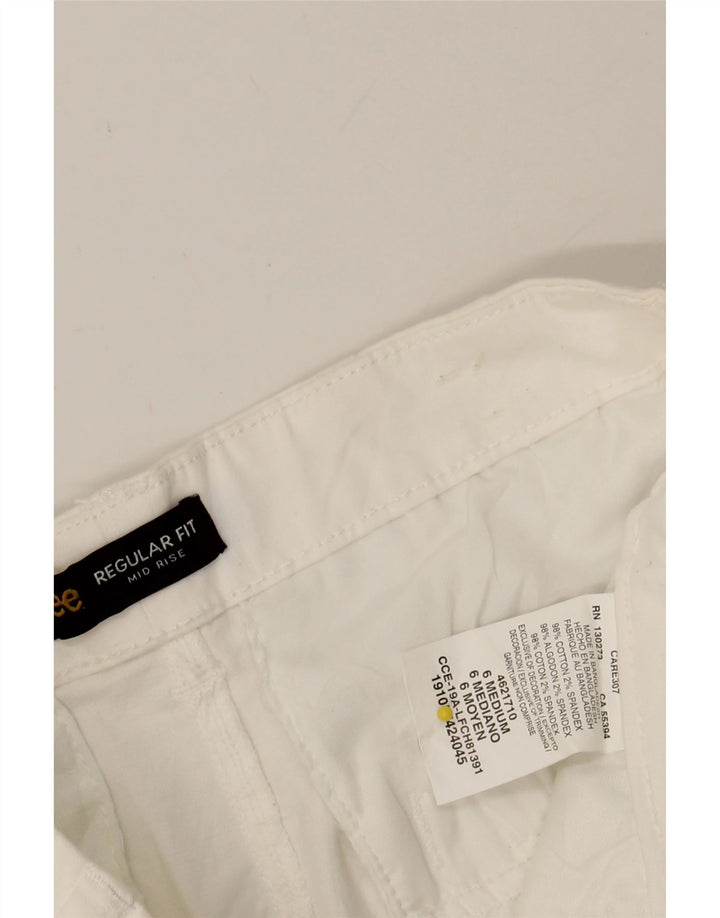 LEE Womens Mid Rise Regular Fit Casual Shorts US 6 Medium W30  White Vintage Lee and Second-Hand Lee from Messina Hembry 