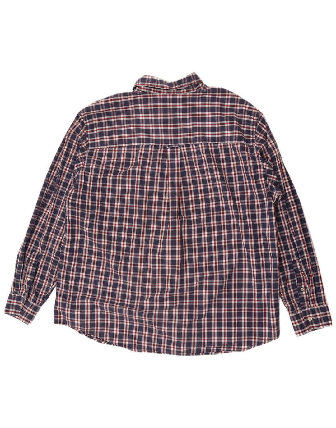 Chaps Herre Easy Care skjorte 2XL marineblå ternet bomuld