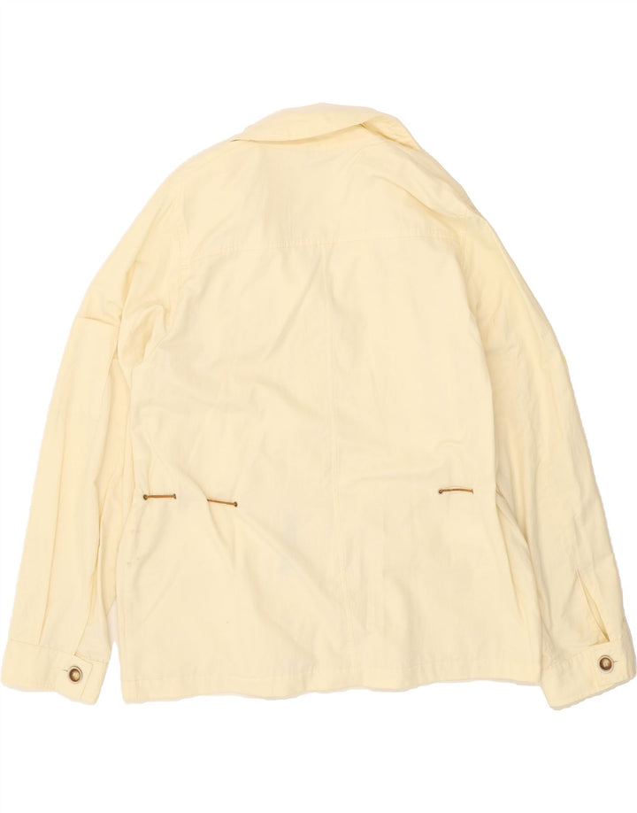 VINTAGE Womens Utility Jacket UK 16 Large Off White Cotton Vintage Vintage and Second-Hand Vintage from Messina Hembry 