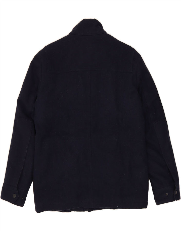 BEN SHERMAN Mens Utility Jacket UK 38 Medium Navy Blue Wool Vintage Ben Sherman and Second-Hand Ben Sherman from Messina Hembry 