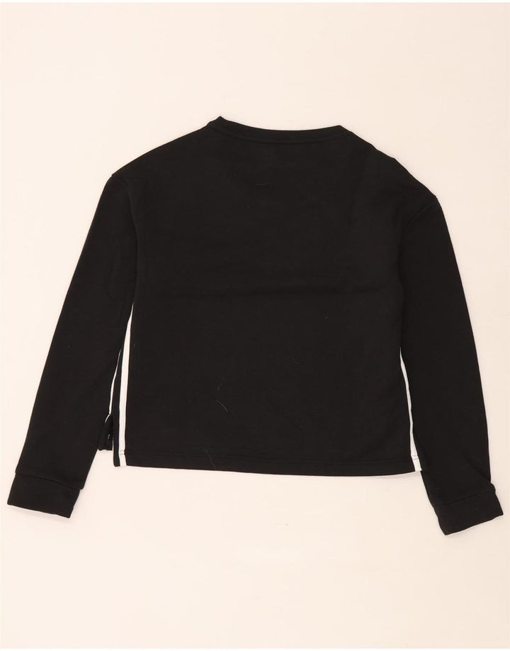 Adidas Womens Sweatshirt Jumper UK 8/10 Small Black Polyester