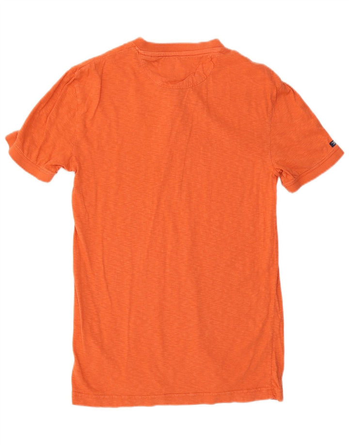 Superdry Mens T-Shirt Top Medium Orange Cotton