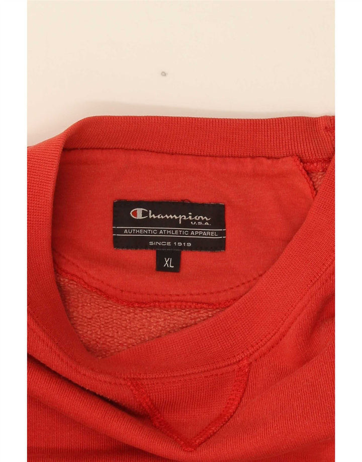 Champion Mens Graphic Sweatshirt Jumper XL Orange