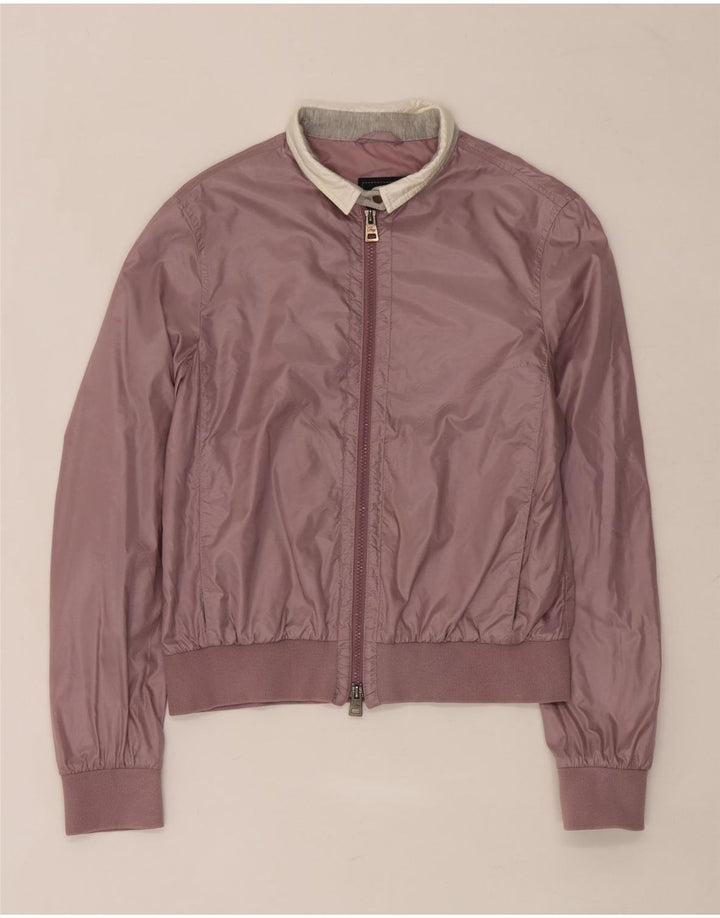 Fay Womens Bomber Jacket UK 14 Large Purple Colourblock Polyamide