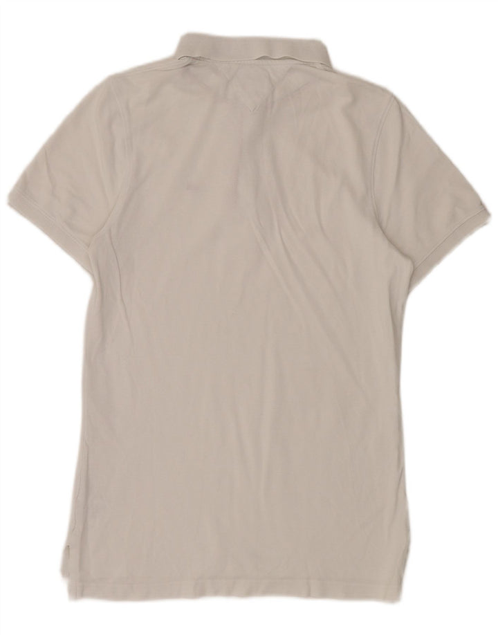 Tommy Hilfiger Mens Polo Shirt Medium White Cotton