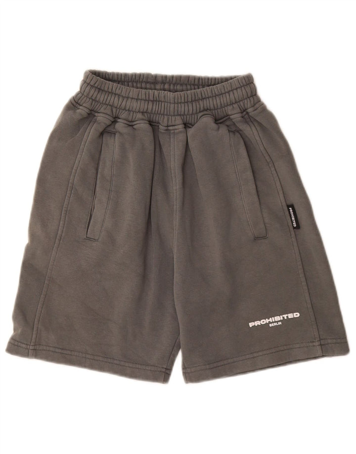 Prohibited Mens Graphic Sport Shorts XS Grey Cotton
