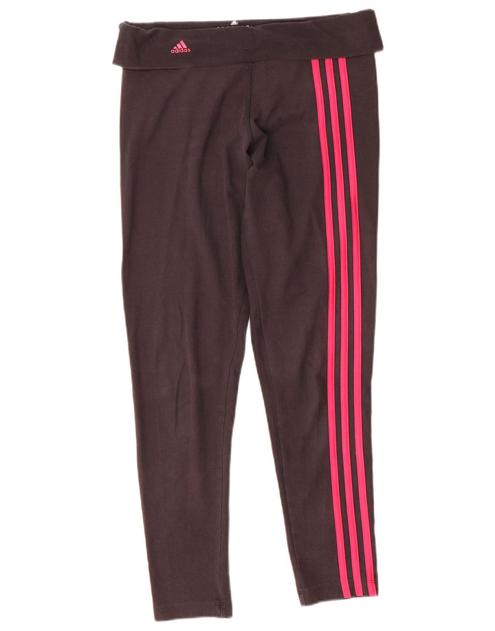 Adidas Womens Climalite Leggings UK 12/14 Medium Black Polyester