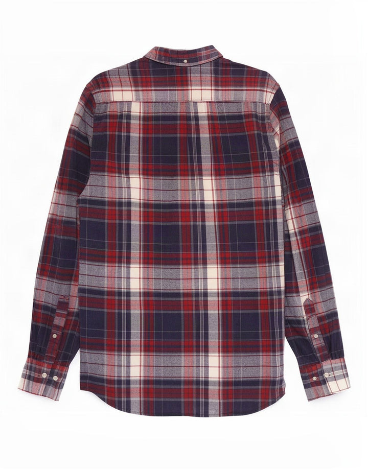 Camisa de franela para hombre de French Connection de algodón a cuadros en azul marino mediano