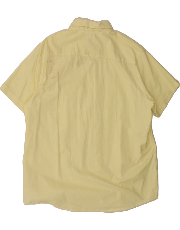 LEE Mens Short Sleeve Shirt XL Yellow Cotton Vintage Lee and Second-Hand Lee from Messina Hembry 