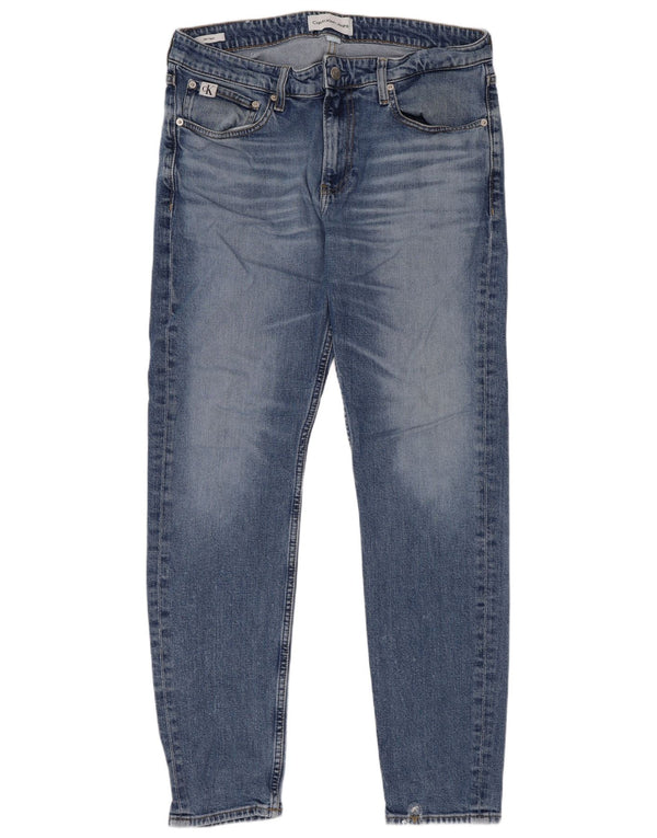 Jeans affusolati slim da uomo Calvin Klein W32 L32 cotone blu