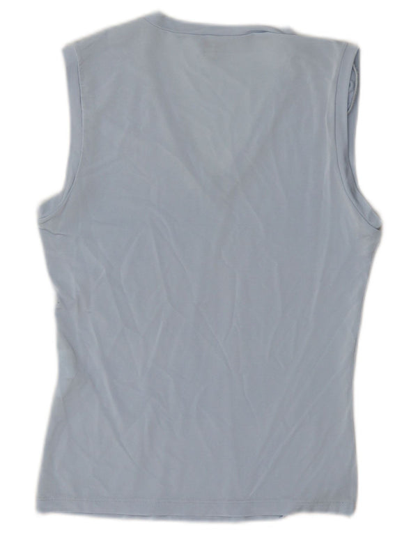 Calvin Klein Jeans Débardeur Femme UK 12 Bleu Moyen Viscose