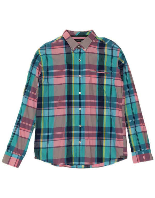 Tommy Hilfiger Mens Vintage Fit Shirt Large Multicoloured Check Cotton