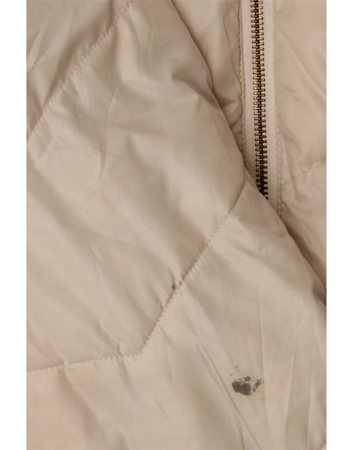 Marks & Spencer Womens Hooded Oversized Padded Coat UK 14 Medium Off White