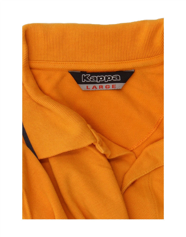 KAPPA Mens Polo Shirt Large Yellow Vintage Kappa and Second-Hand Kappa from Messina Hembry 