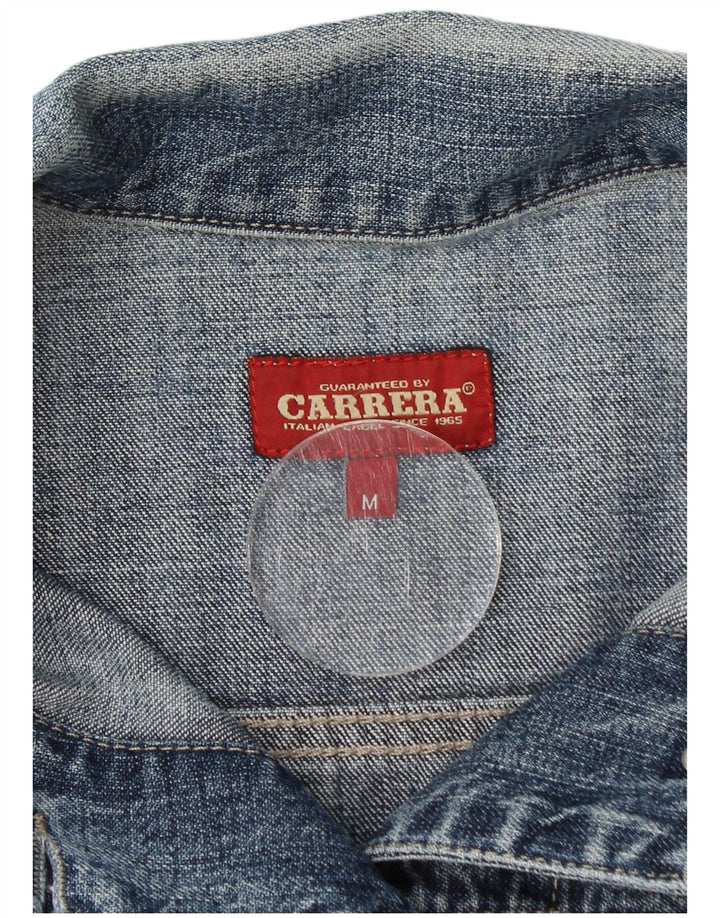 Carrera Womens Denim Jacket UK 12 Medium Blue Cotton