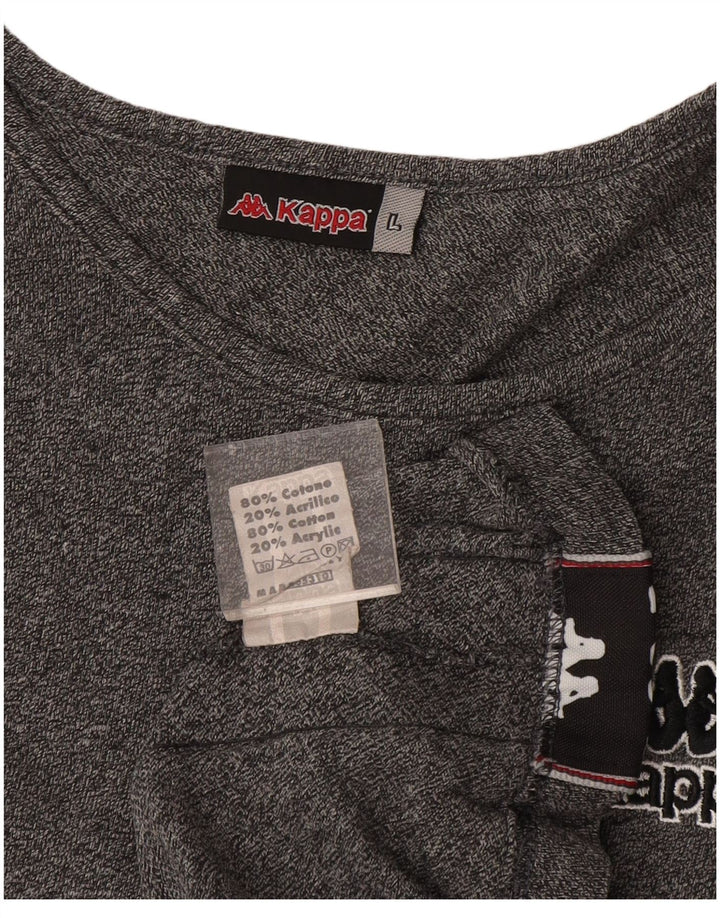 Kappa Mens Graphic Vest Top Large Black Flecked Cotton