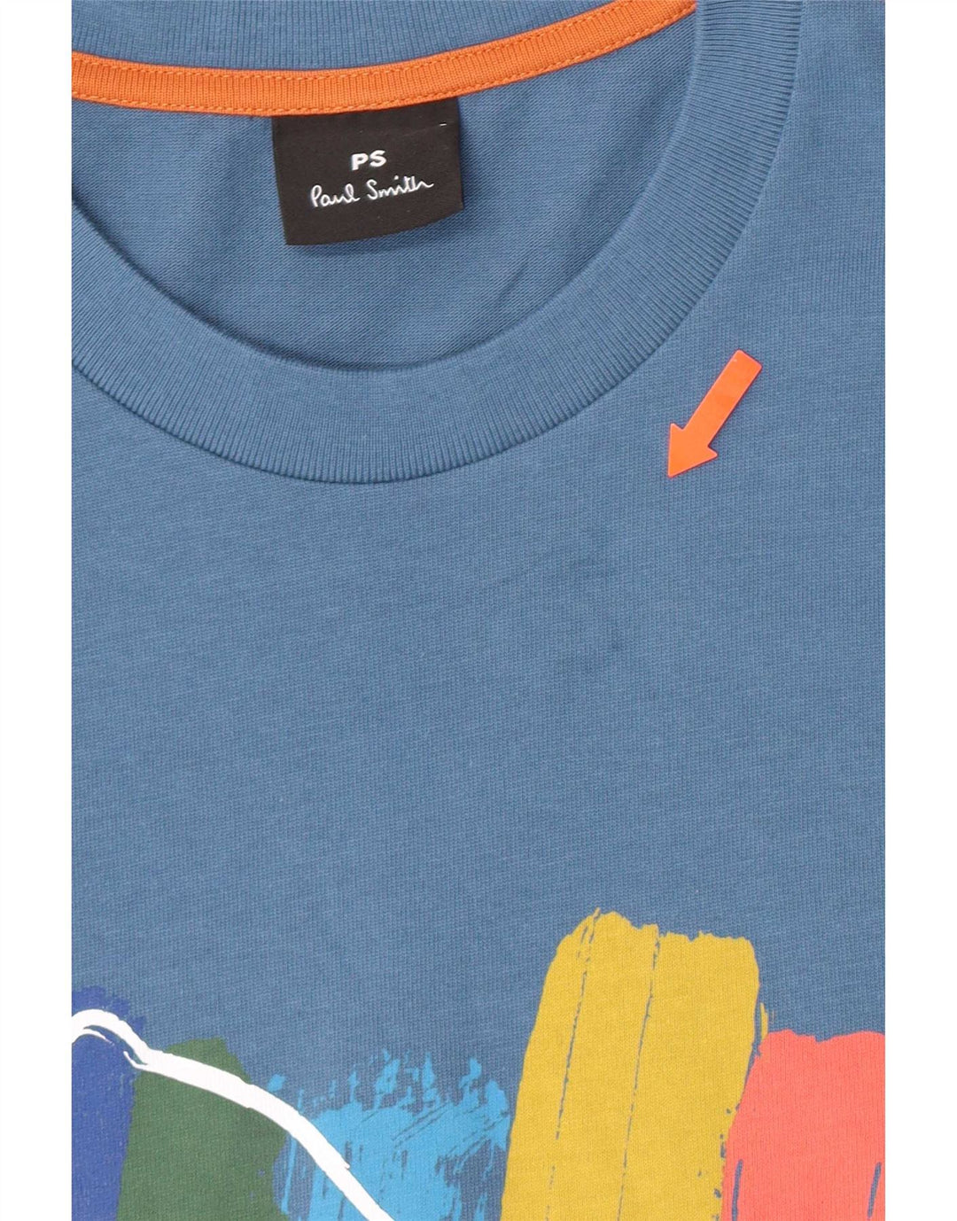 Paul Smith Mens Graphic T-Shirt Top Large Blue Cotton